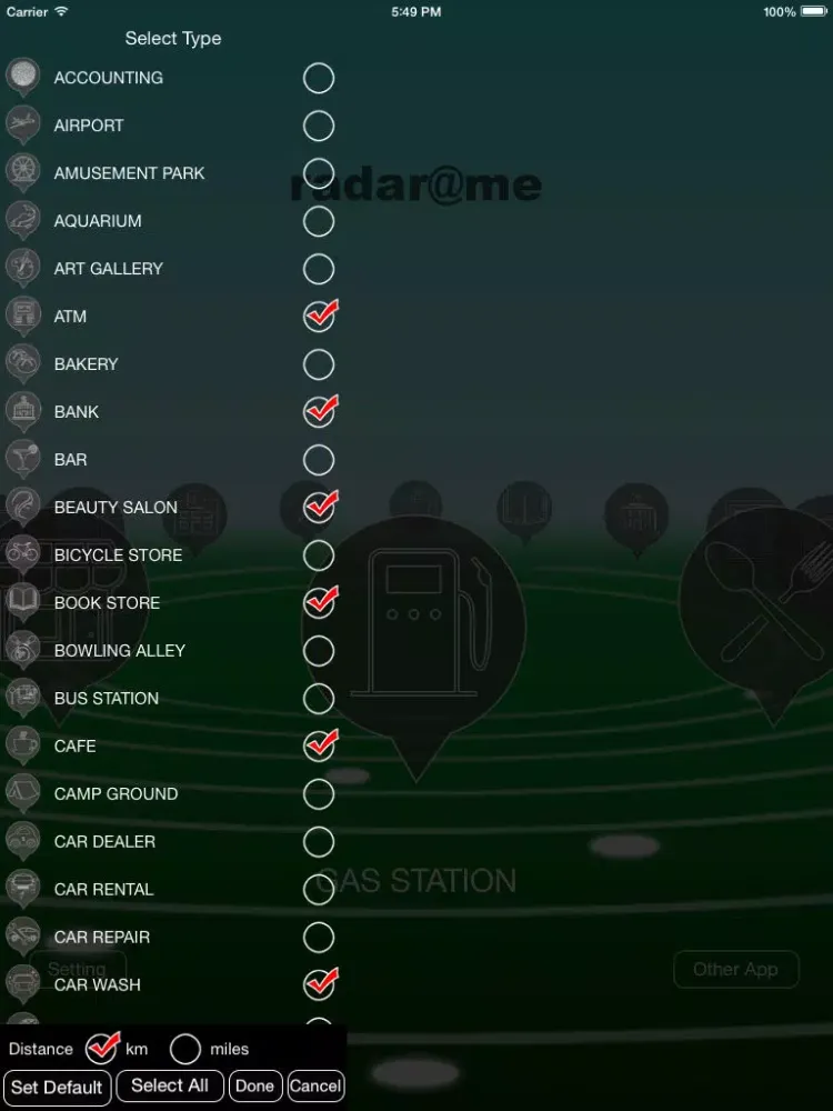 radar@me iPad  স্ক্রিনশট