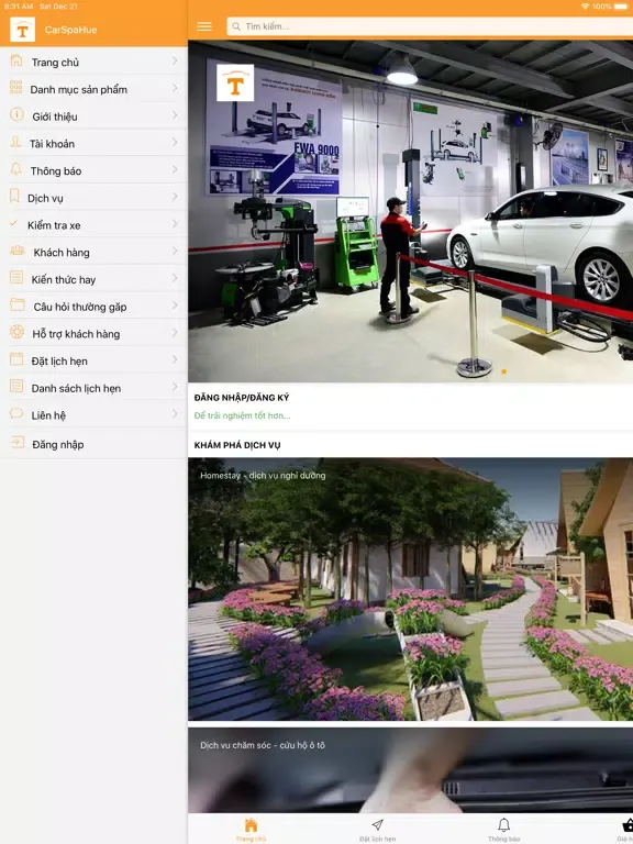 Скриншоты CarSpa Huế iPad 
