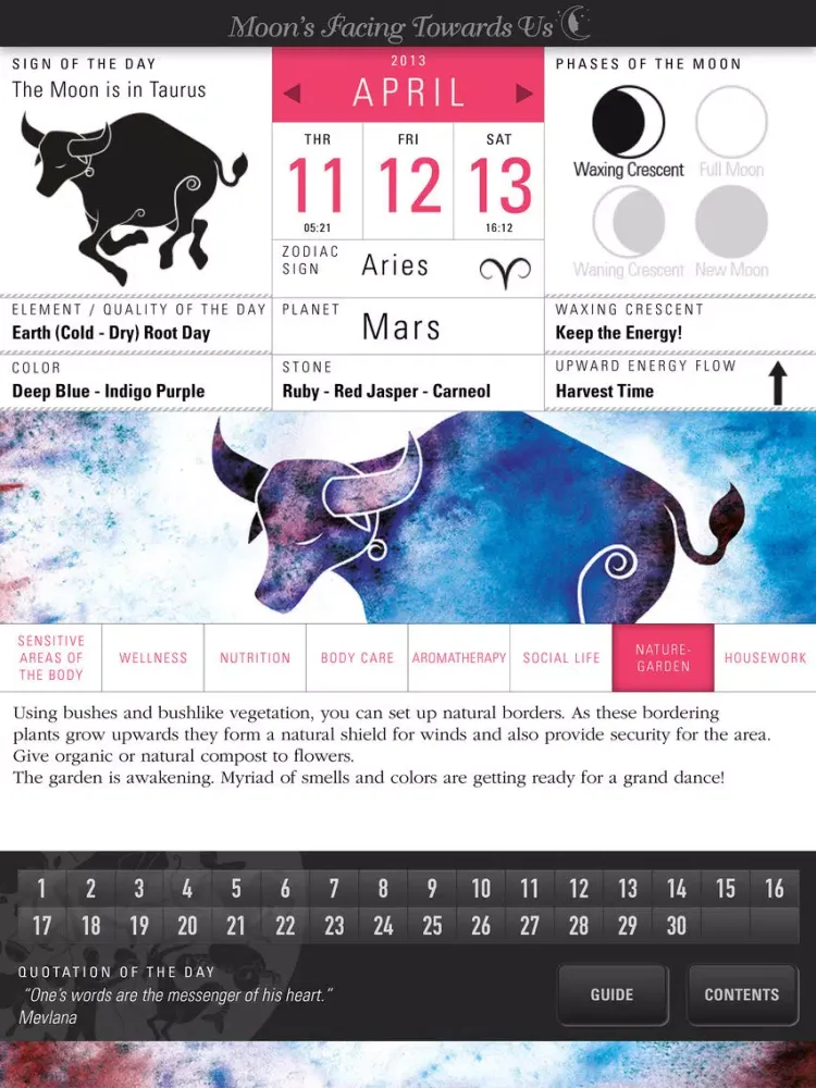 Capturas de pantalla de Lunar Calendar '13 iPad 