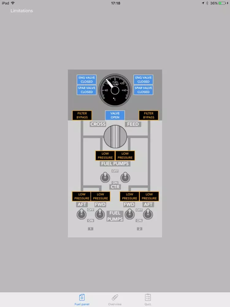 B737 NG fuel system iPad 应用截图