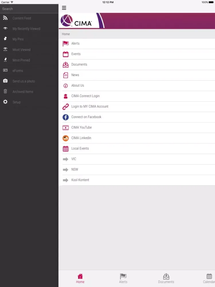 CIMA Australasia iPad  Screenshots