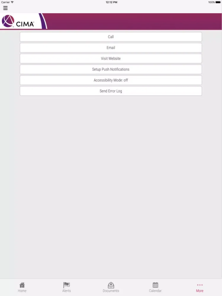 CIMA Australasia iPad  Screenshots