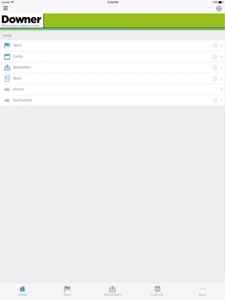Tangkapan layar Downer EDI Works Pty Ltd iPad 