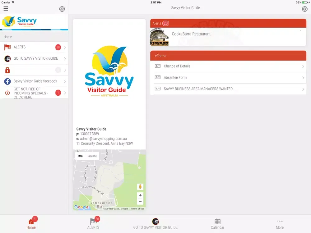 Savvy Visitor Guide iPad  스크린샷