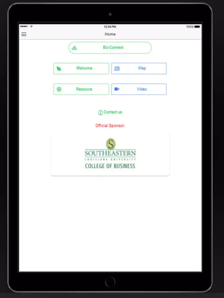 ภาพหน้าจอของ Biz-Connect iPad 