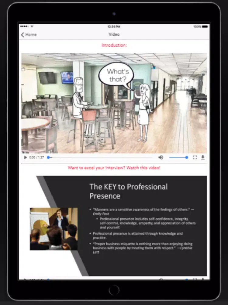 ภาพหน้าจอของ Biz-Connect iPad 