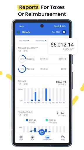 Zrzuty ekranu Mileage Tracker App by TripLog