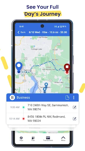 Zrzuty ekranu Mileage Tracker App by TripLog
