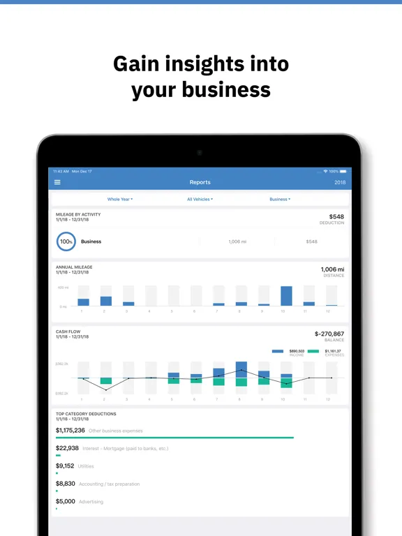 Zrzuty ekranu TripLog: Mileage Tracker & Log iPad 