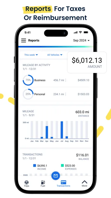 Zrzuty ekranu TripLog: Mileage Tracker & Log