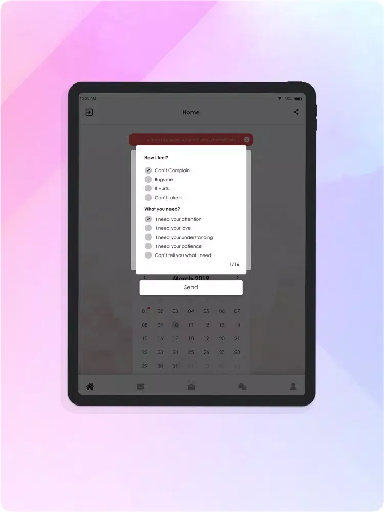 تصاویر PMS Calendar iPad 