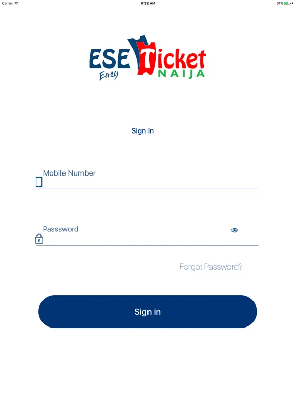 Ảnh chụp màn hình của ETicket Scanner iPad 