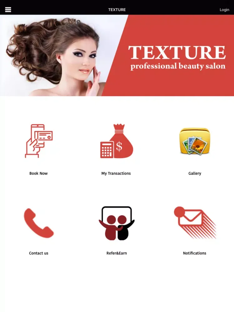 Tangkapan layar TEXTURE BeautySalon Moti Nagar iPad 