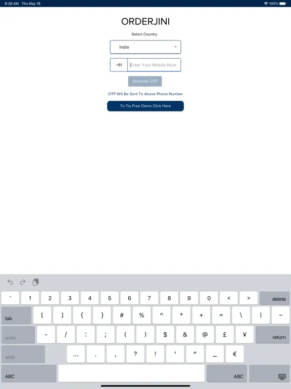 Mobijini - Orderjini iPad 應用截圖