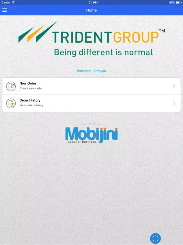 Trident Order Management App iPad  Ekran Görüntüleri