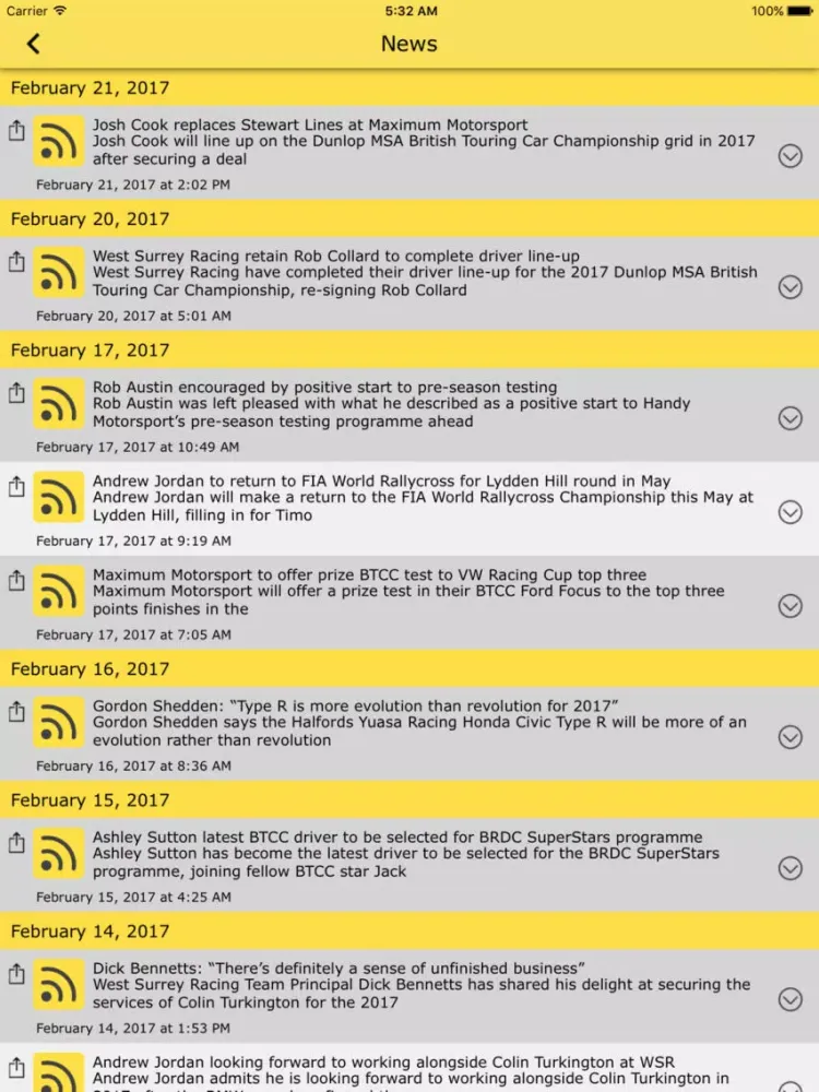 BTCC Race Day iPad  স্ক্রিনশট