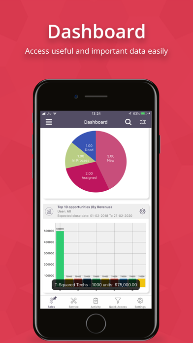 Captures d'écran de TapCRM for SuiteCRM/SugarCRM