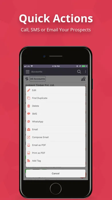 TapCRM for SuiteCRM/SugarCRM 스크린샷