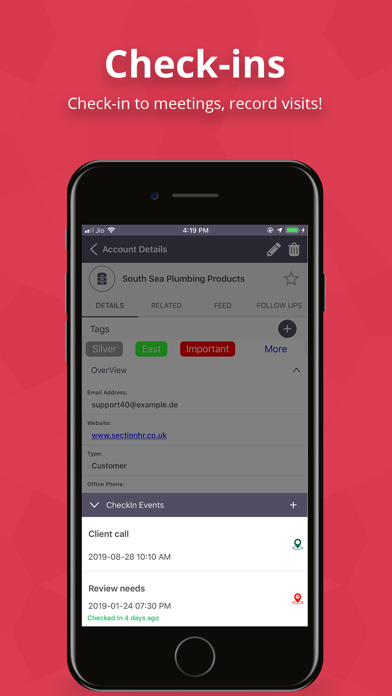 Captures d'écran de TapCRM for SuiteCRM/SugarCRM