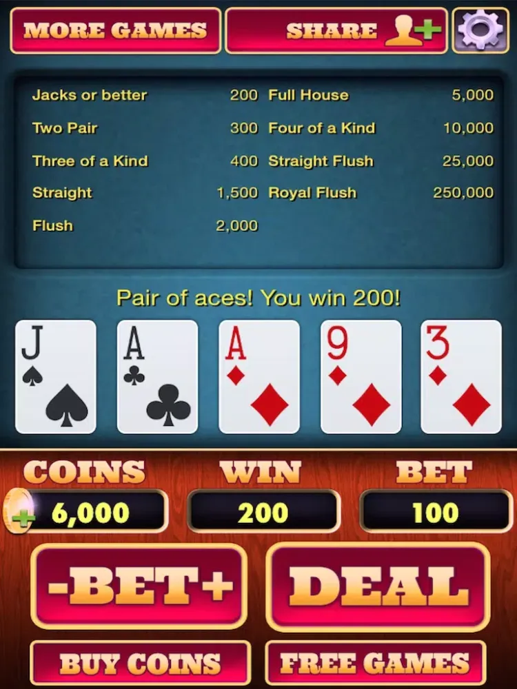 Capturas de pantalla de Jacks Poker iPad 