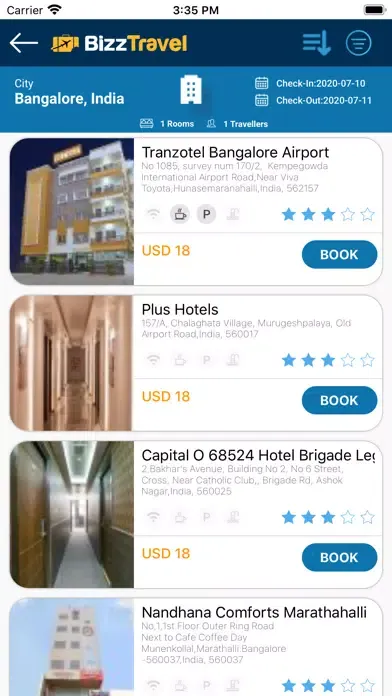 BizzTravels應用截圖
