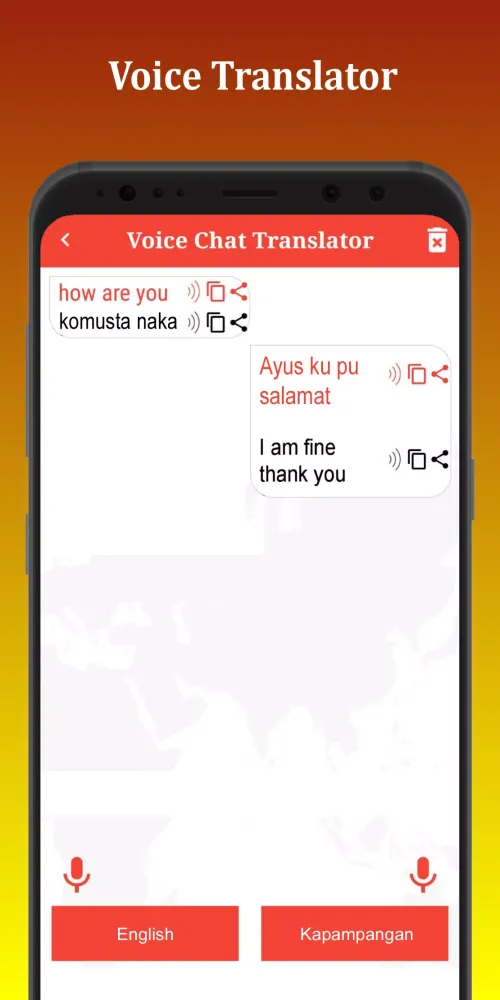 Capturas de tela do Kapampangan Translator