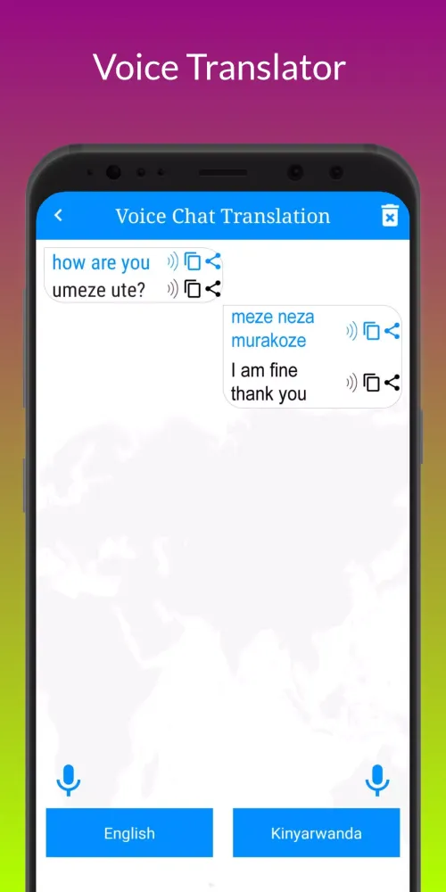 Capturas de tela do Kinyarwanda Translator