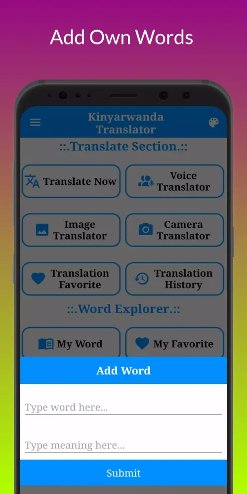 Capturas de tela do Kinyarwanda Translator