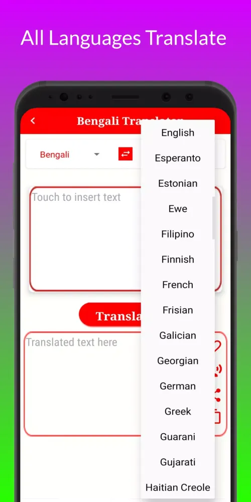 Capturas de pantalla de Bengali Translation
