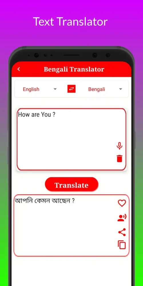 Capturas de pantalla de Bengali Translation
