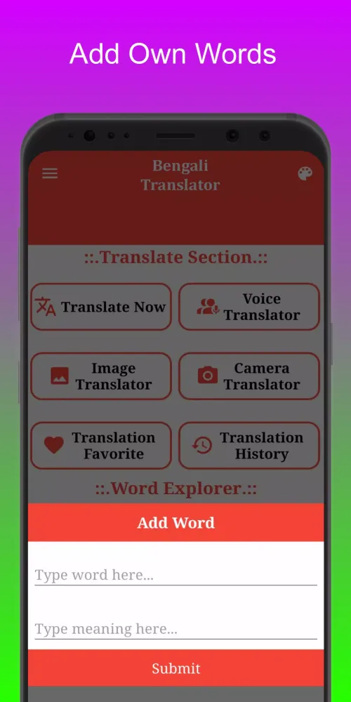 Capturas de pantalla de Bengali Translation