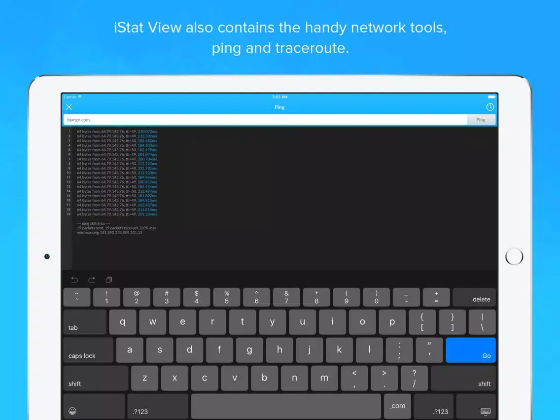 Capturas de pantalla de iStat View iPad 