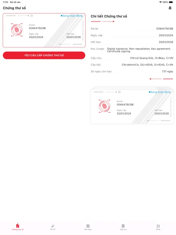 Screenshot di Bkav Remote Signing iPad 