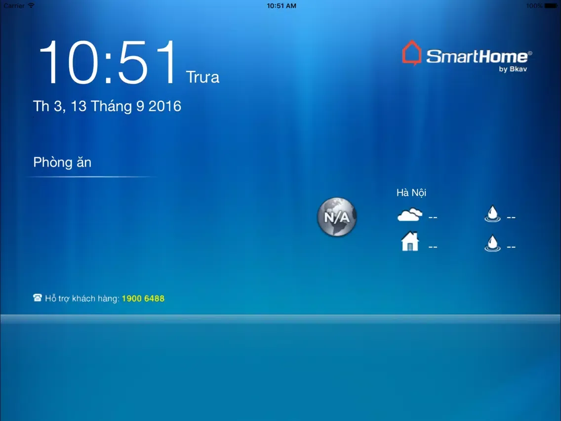 Tangkapan layar Bkav SmartHome Luxury Plus iPad 