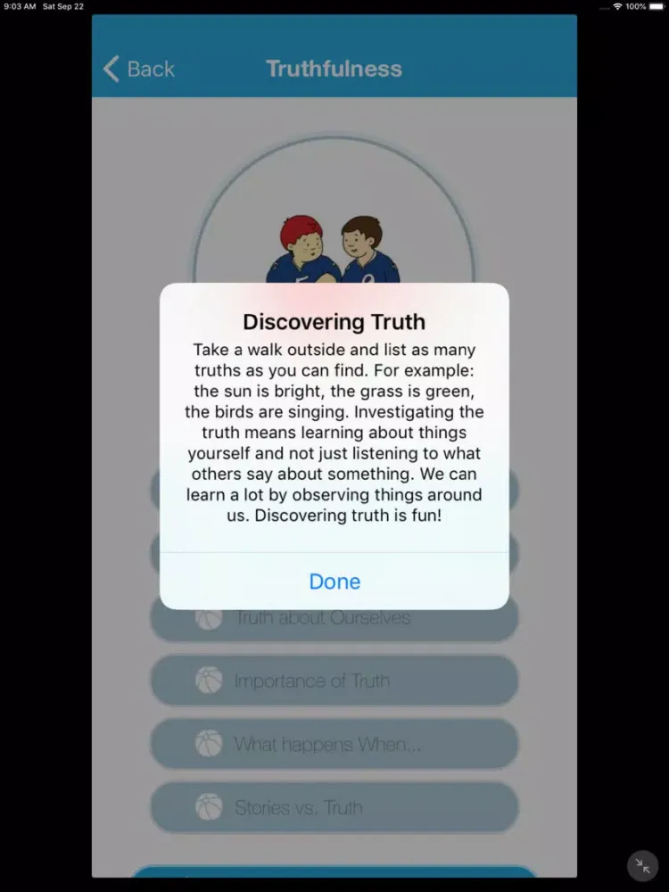 Virtues In Us iPad 应用截图