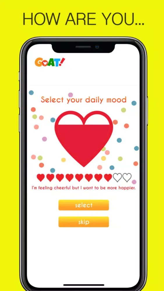 Tangkapan skrin G.O.A.T APP ME
