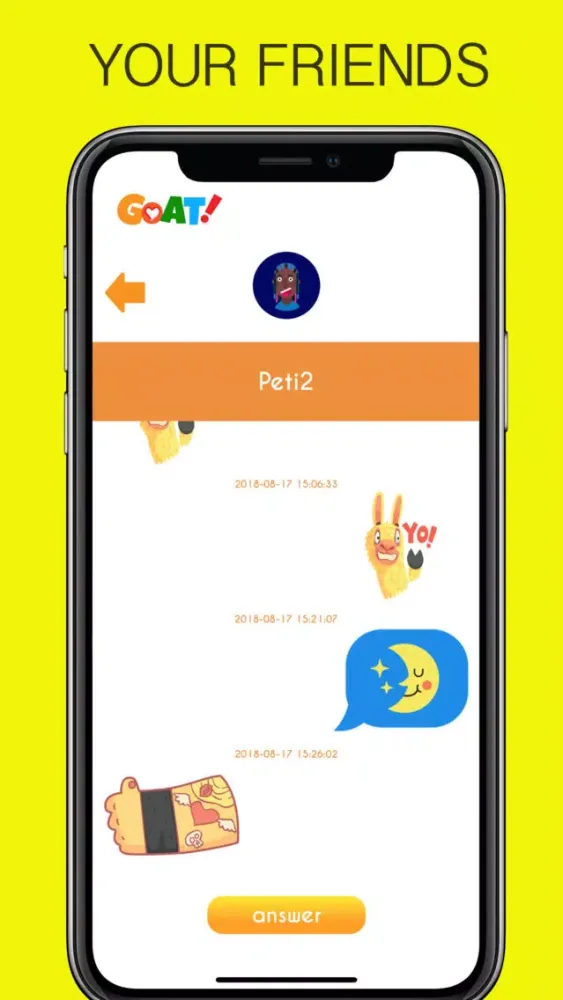 Tangkapan skrin G.O.A.T APP ME