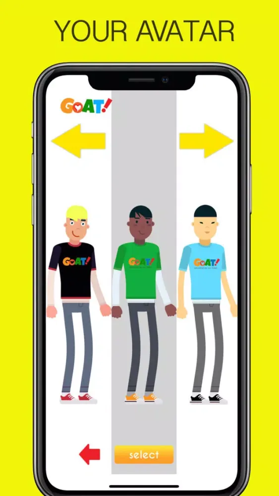 Tangkapan skrin G.O.A.T APP ME