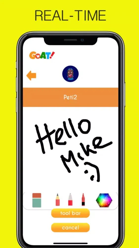 Tangkapan skrin G.O.A.T APP ME