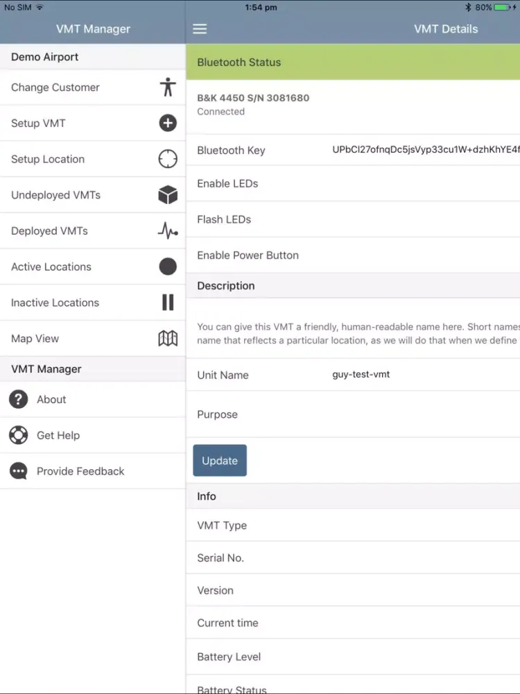 VMT Manager iPad  Screenshots