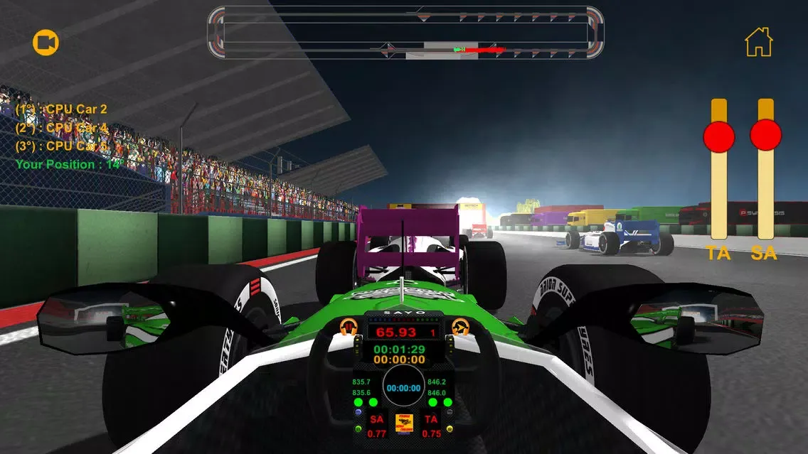 Capturas de tela do Formula World Challenge