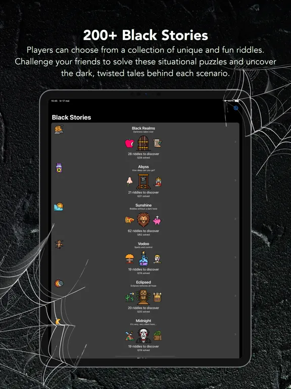 Black Stories - Dark Puzzles iPad  স্ক্রিনশট