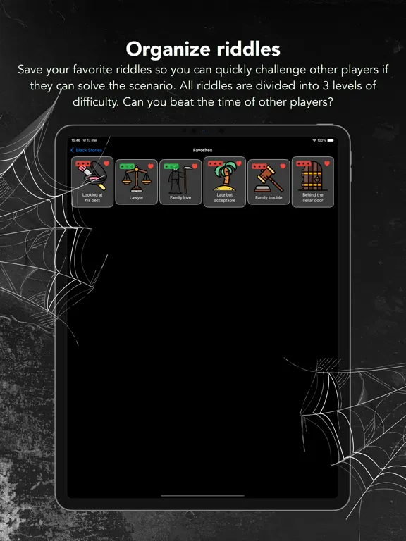 Black Stories - Dark Puzzles iPad  স্ক্রিনশট