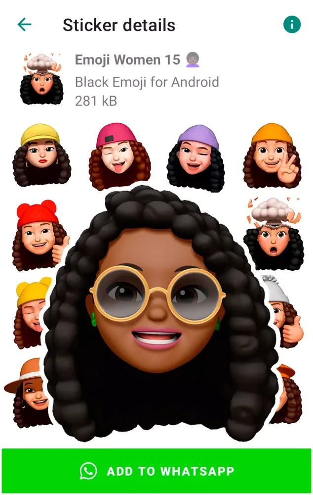 Black Emojis for Android Screenshots