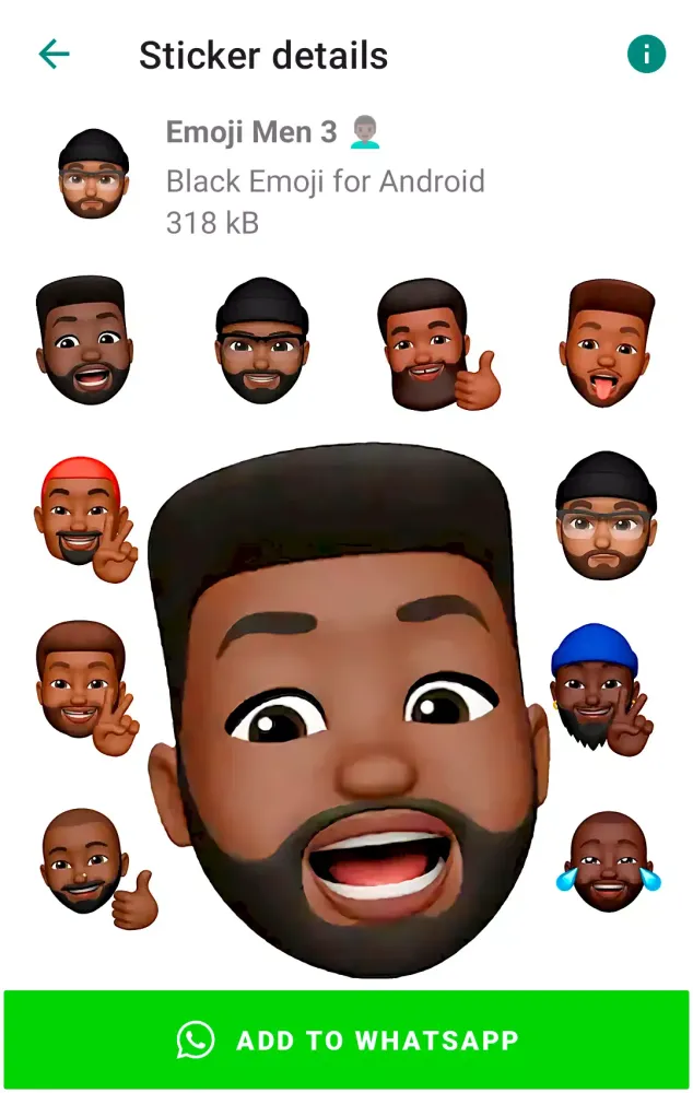 Black Emojis for Android Screenshots