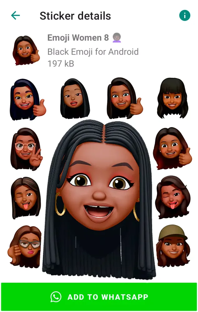 Black Emojis for Android Screenshots