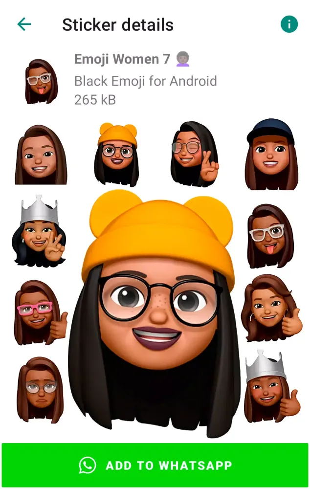 Black Emojis for Android Screenshots