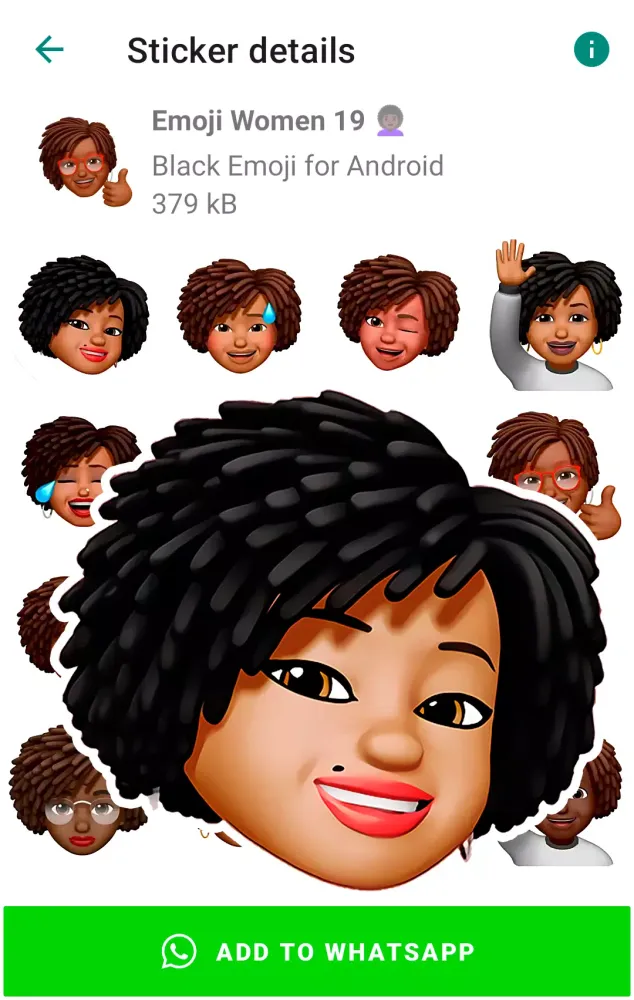 Black Emojis for Android Screenshots