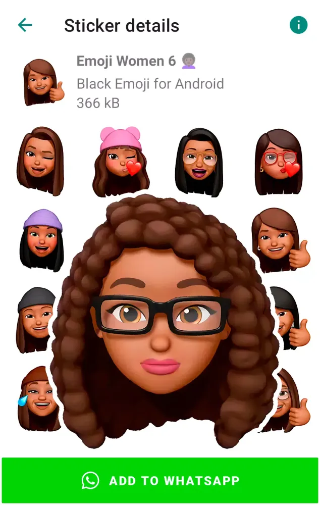 Black Emojis for Android Screenshots