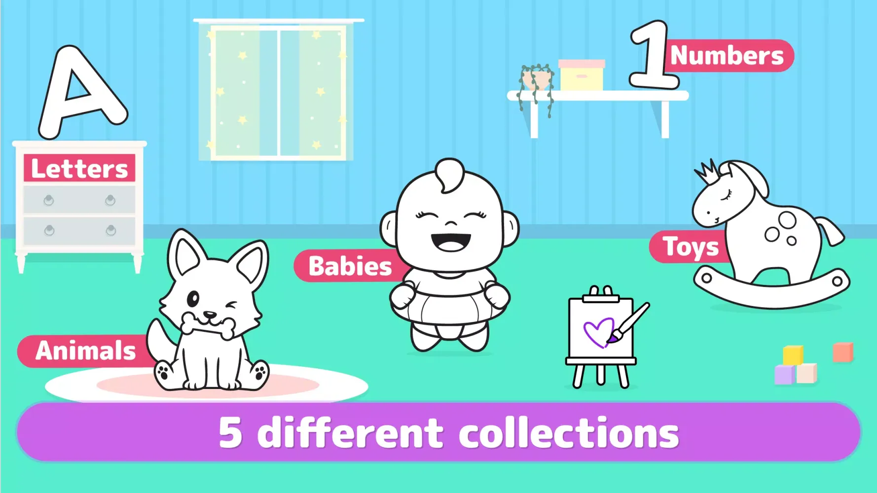 Babies coloring & drawing book Ekran Görüntüleri
